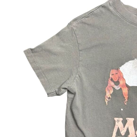 Mary J Blige Relaxed Boyfriend Tee Shirt Womens XS Gray Graphic Print Hip Hop - Picture 6 of 10